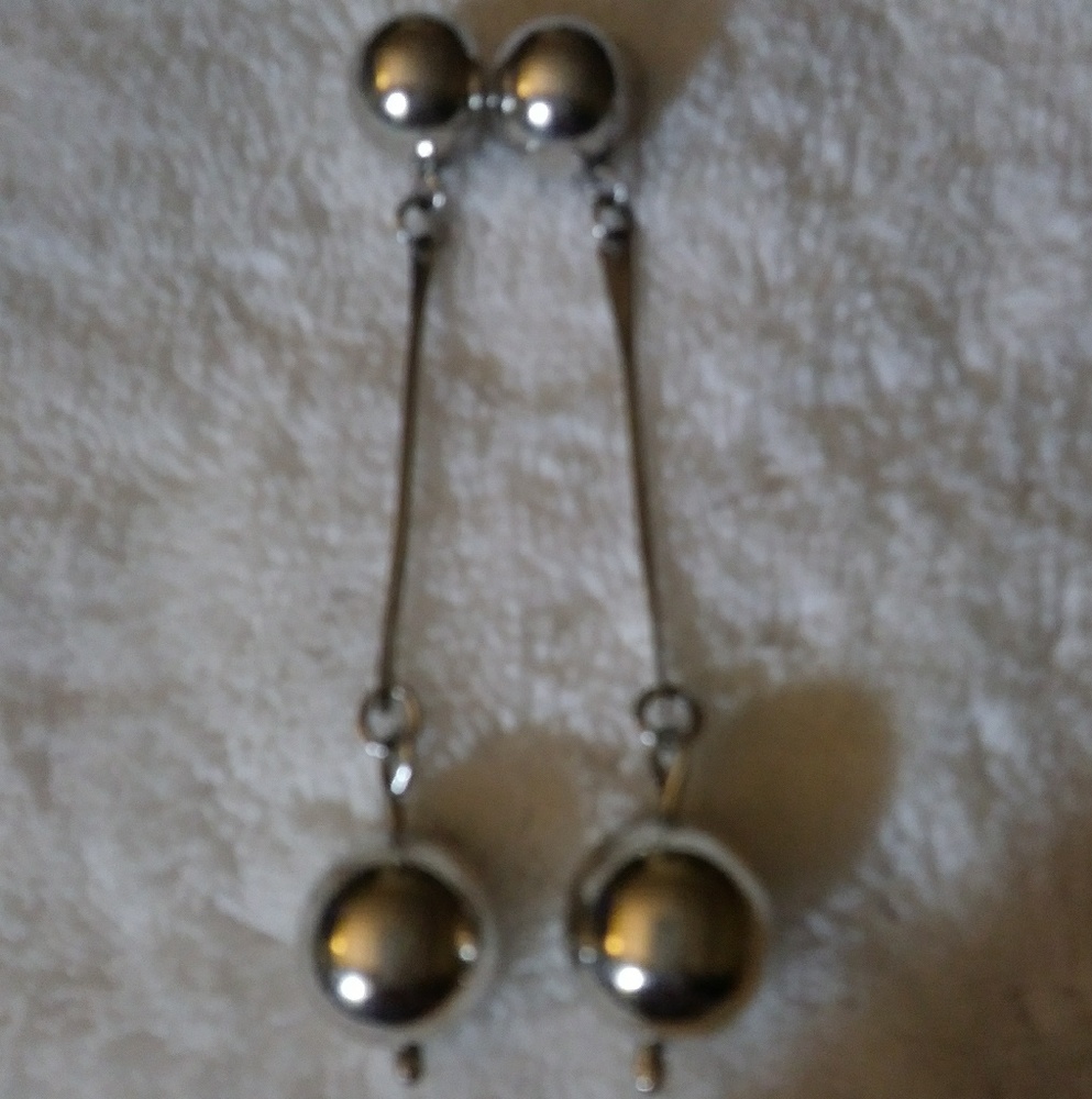 Solid Sterling Silver 925 Earrings - image 1